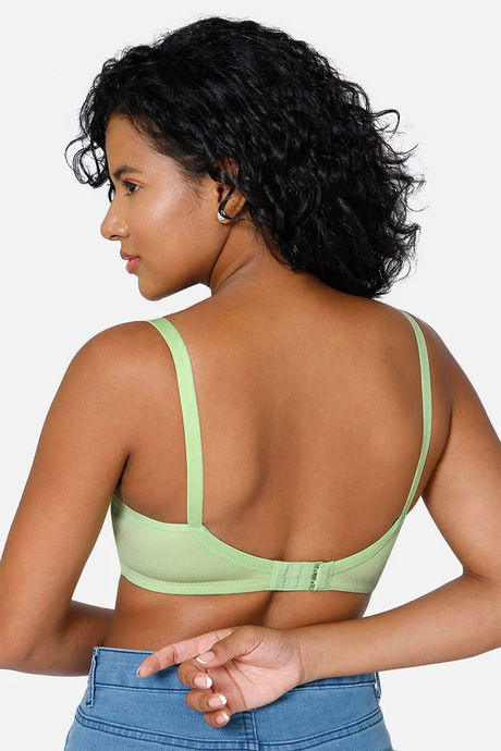 Intimacy Non-Padded Non-Wired High Coverage T-Shirt Bra - Lily Green — image 2